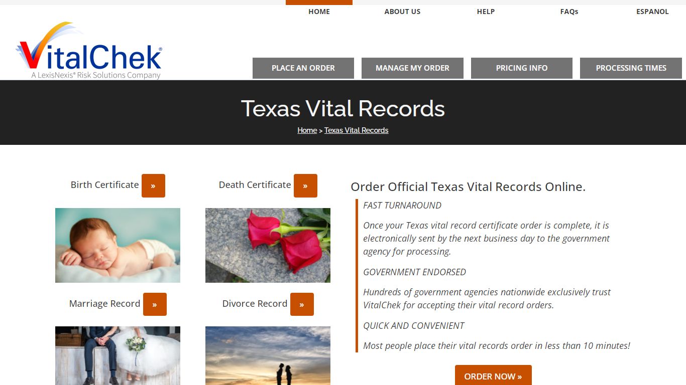 Texas (TX) Vital Records | State Certificates - VitalChek